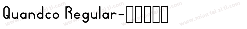 Quandco Regular字体转换